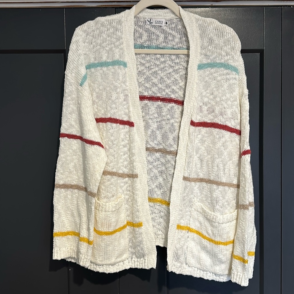 Carve Designs Multicolor Striped Cardigan